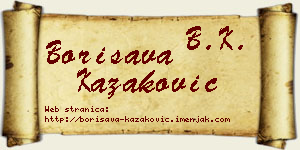 Borisava Kazaković vizit kartica